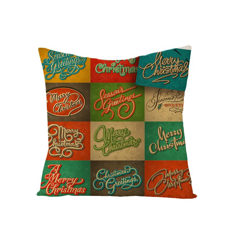 Cartoon Digital Printing Christmas Pillow Cover New Style Square Polyester Pillow Cover Cushion Cover