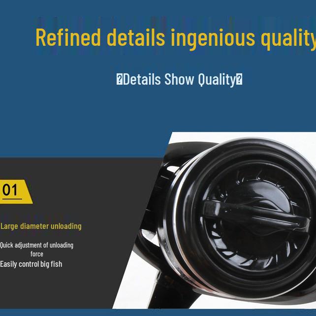 Universal Metal Spinning Fishing Reel with Long Cast and Lure Fishing Features