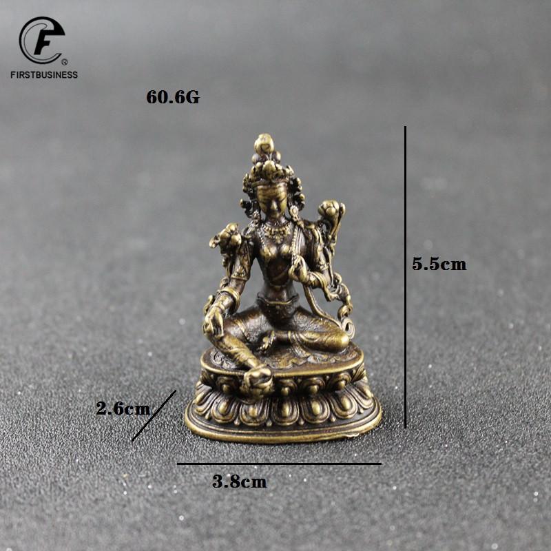 Aprox 5.5CM Height Green Tara Small Copper Statues Tantric Statues Buddha Statue Buddhism Buddhist Figure Figurine Desktop