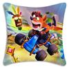 Cartoon Game Crashs Bandicoot Pillow Covers Cartoon Sofa Decorative Home Double-Sided Printing Short Plush Cute Cushion Cover