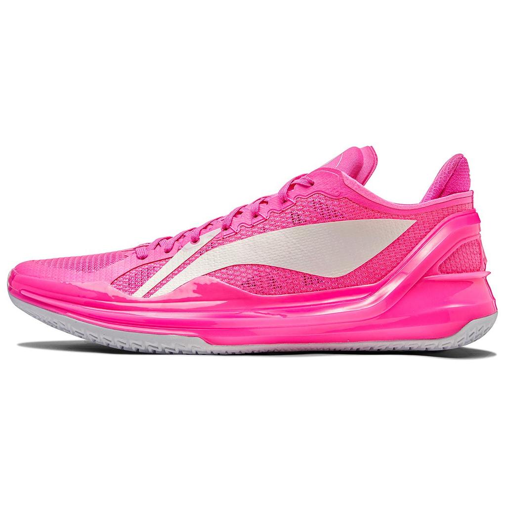 New LiNing Blade 4V2 Cushioning Slip Resistant Support Lightweight Rebound Low Top Basketball Shoes Men's Pink ABAU037-13