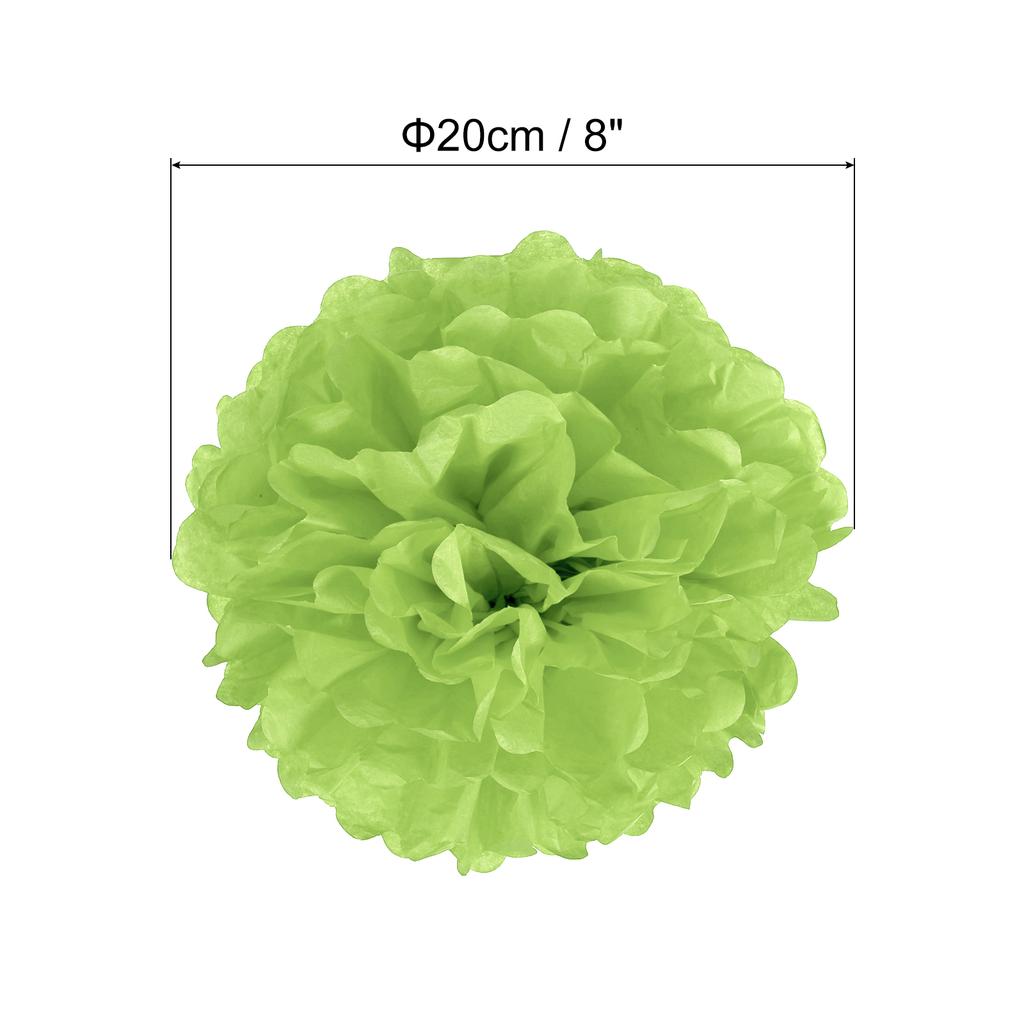 8" Tissue Pom Poms Flowers 10 Pack Paper Flower Ball for Wedding Bridal Shower Birthday Bachelorette Party Backdrop Decoration