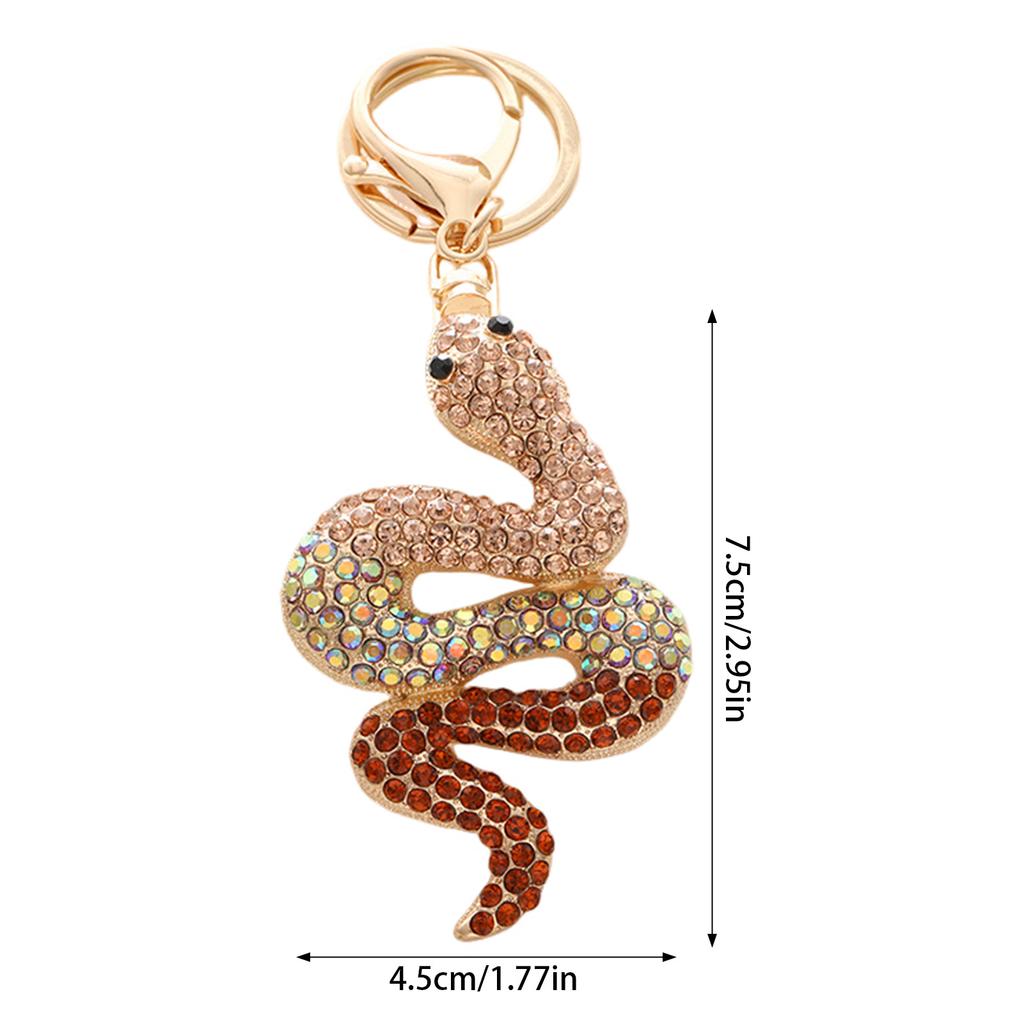 Cute Rhinestone Snake Keychains Alloy Key Holder Goodie Bag Stuffers Supplies for Versatile Party Gift Essentials