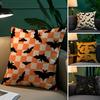 Halloween Bat Pattern Pillow Case Plush Fabric Soft Pillowcase Double Sided Print Sofa Cushion Cover Throw