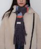 SNUGGIEST Fluffy Stripe Muffler_Sweet Charcoal