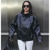 Jachetă de damă VAYLA din piele ecologică Neagră Jachete bomber supradimensionate pentru femei Îmbrăcăminte exterioară Palton de iarnă Jachetă de modă pentru femei Femeie