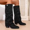 Large size pants boots for women, new explosion in autumn and winter , thick heel, pointed head, casual single boots for women