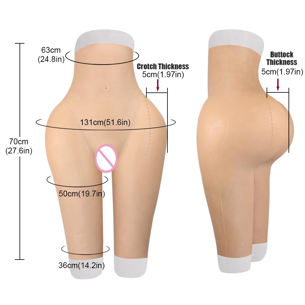 Realistic Cosplay Silicone Pant with Fake Vagina Hip Enhancement and Crotch Thickening Pants for Crossdresser Sissy Drag Queen