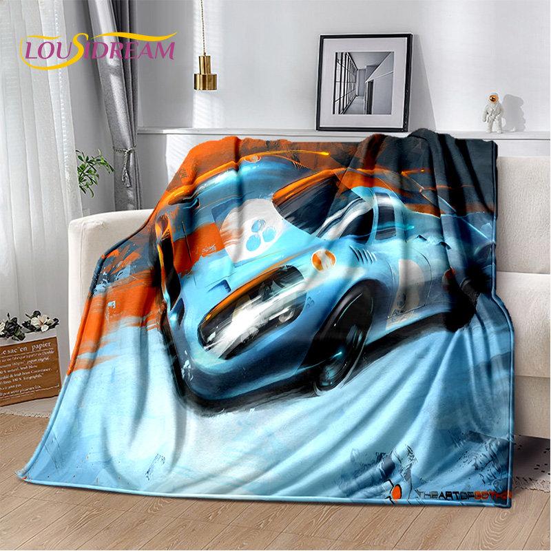 3D Racing Car Soft Plush Blanket,Flannel Blanket Throw Blanket for Living Room Bedroom Bed Sofa Picnic Hiking Leisure Napping