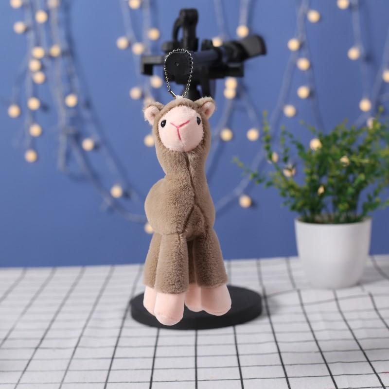 Keychain Plush Toys Cute Little Dolls Dolls Bag Accessories Girl Heart Schoolbag Big Pendant Simulated Alpaca