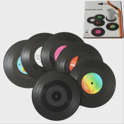 Retro Vinyl Record Coaster - Non-Slip Insulation Pad