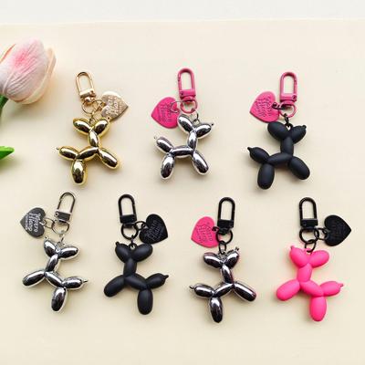 Xiaohongshu Style Cartoon Dog Balloon Keychain Pendant - DIY Acrylic Bag Charm for Couples