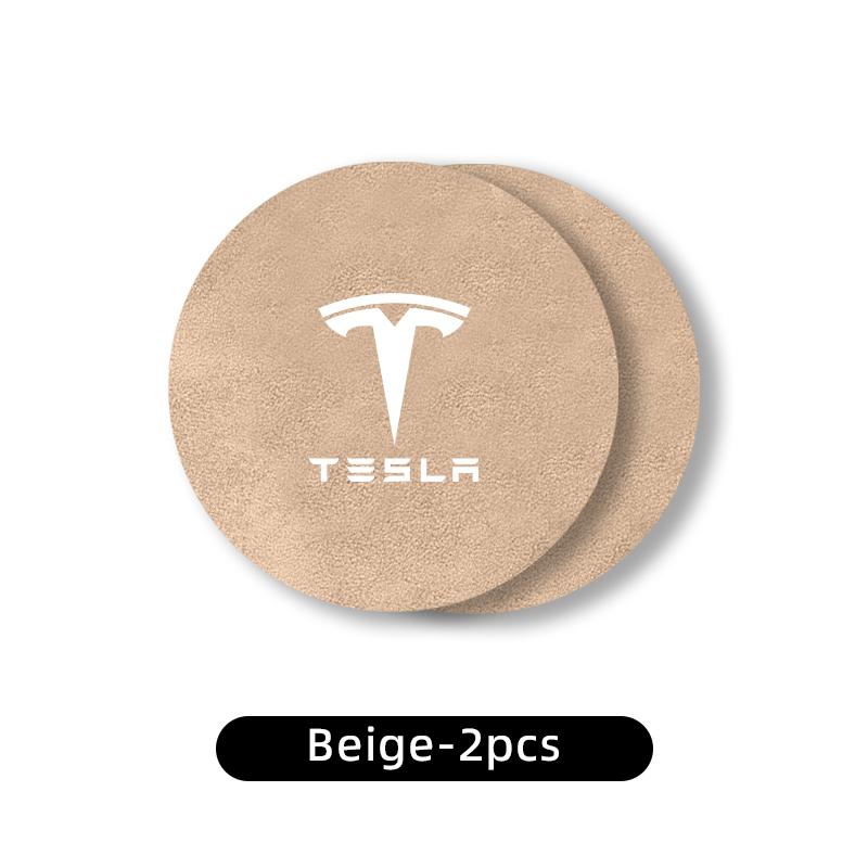 2PCS Car Coasters Water Cup Slots Non-Slip Mat Waterproof Cup Pad For Tesla Model 3 Y S X 2021 Roadster Cybertruck Juguetec
