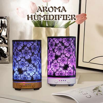 Diffuseur d'Huiles Essentielles 100ML Humidificateur d'Air Ultrasonique Silencieux Parfum d'Intérieur Diffuseur d'Arômes avec 7 Lumières LED et Interrupteur d'Arrêt Automatique