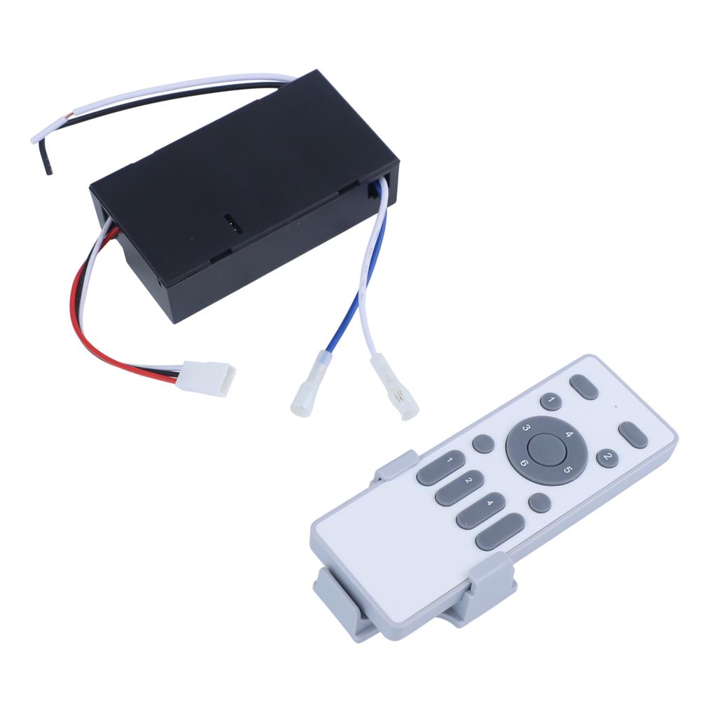 Ceiling Fan Light Remote Control Receiver Frequency Conversion with 6 Fan Speeds and Timer Function for Energy Efficiency