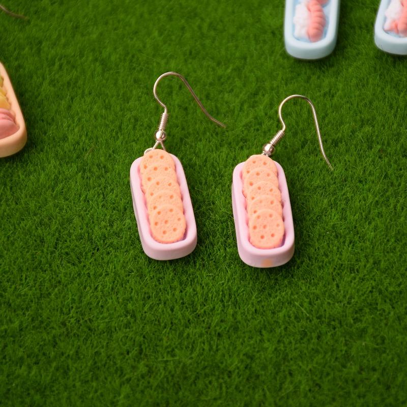 Earring for Women Resin Drop Custom Made Handmade Cute Girls Sweet Gift Cookies Macaron Cake Food Donuts
