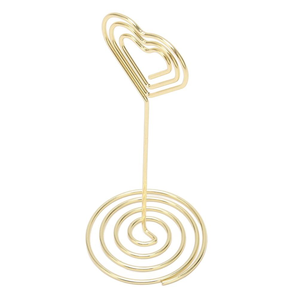10Pcs Stable Base Place Card Holder Heart Shape Name Card Clips Name Card Holder  Home Centerpiece