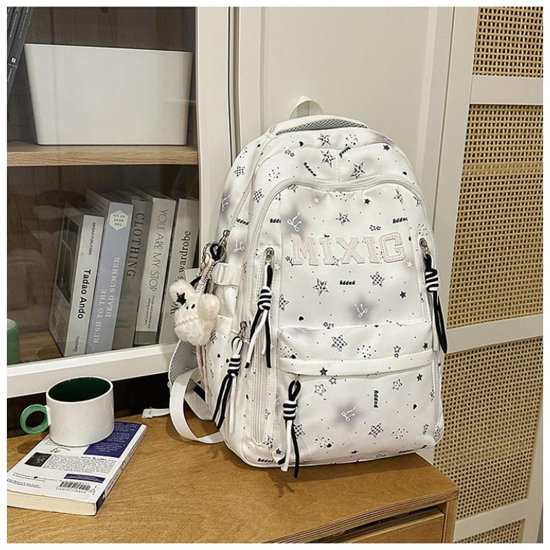 School Bag Women's New Japanese Ins High Value, Fresh and Sweet Star Make-up Bag, Light and Large-capacity Backpack