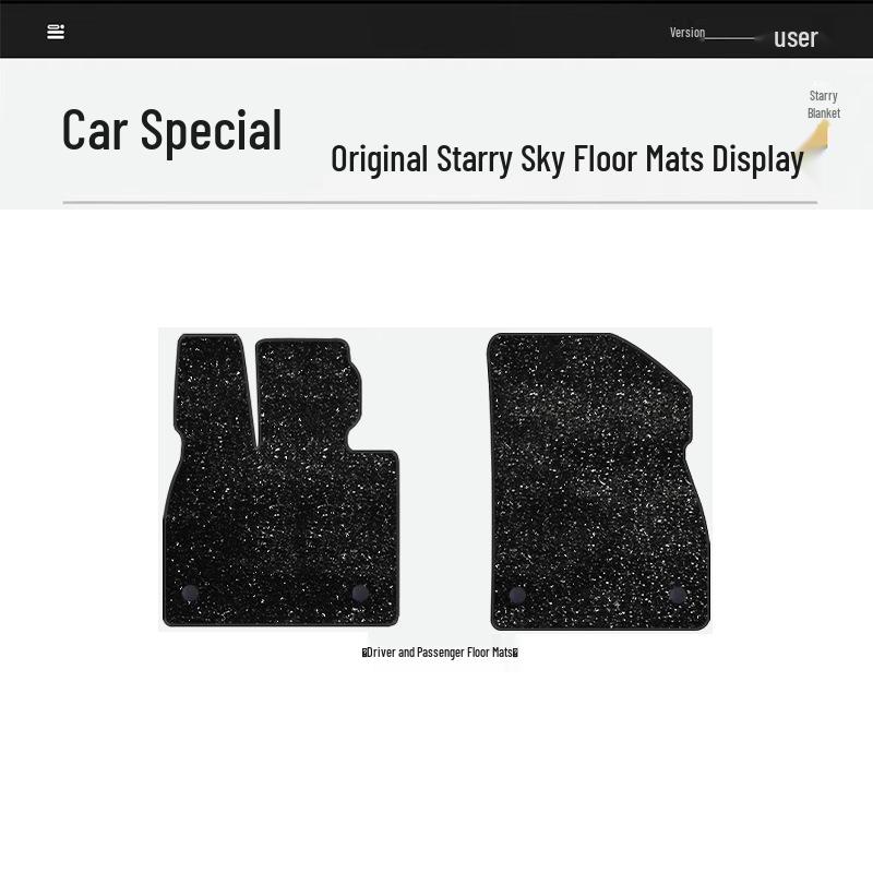 Fits 23-26 Model ZEEKR LS6/L6: Starry Sky Double-Layer Leather Floor Mats, Wear-Resistant Interior Carpet. ZEEKR LS6 23-25