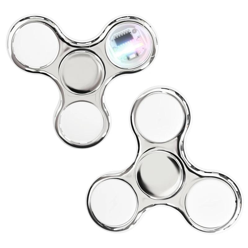Led Fidget Spinner Rainbow Glowing Hand Spinner Edc Focus Stress Relief Toy Anxiety Relief Fingertip Gyro Toy For For Kids Adult