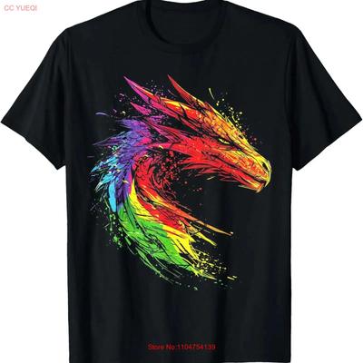 Drake Målning Djurkonst Abstrakt Färgstark T-shirt vintage Tvättad Vardaglig Mångsidig Bekväm Snygg Lätt streetwear