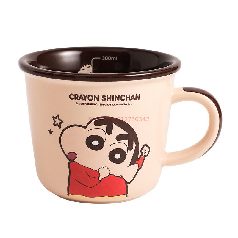Crayon Shin Chan Mok Mokerk Co-Branded Anime Melkschaalbeker 340ml Schattige Cartoon Ontbijt Keramische Mok Waterbeker Kindercadeau