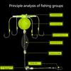 4Pcs 4 Hook String Hook Fishing Bait Cage Anti Winding Fishing Spring Bait Cage Reverse Fishing Hook Set for Beginners Amateurs