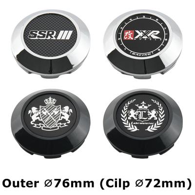 4PCS OD 76MM / ID 72MM Cap For Rims SSR XXR VIP LEHR MEISTER Emblem Wheel Center Cap Sport Car Logo Wheel Cover Hub Caps