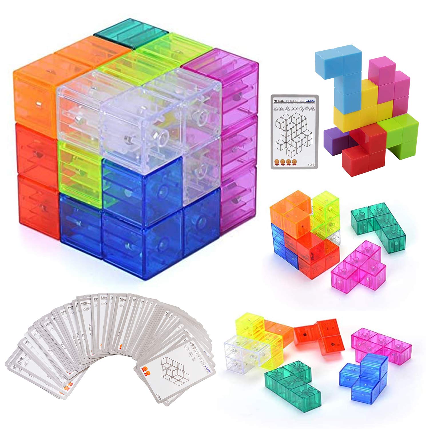 

XMD Magic Cube Магнитный блок 3D головоломка (Чистый цвет)