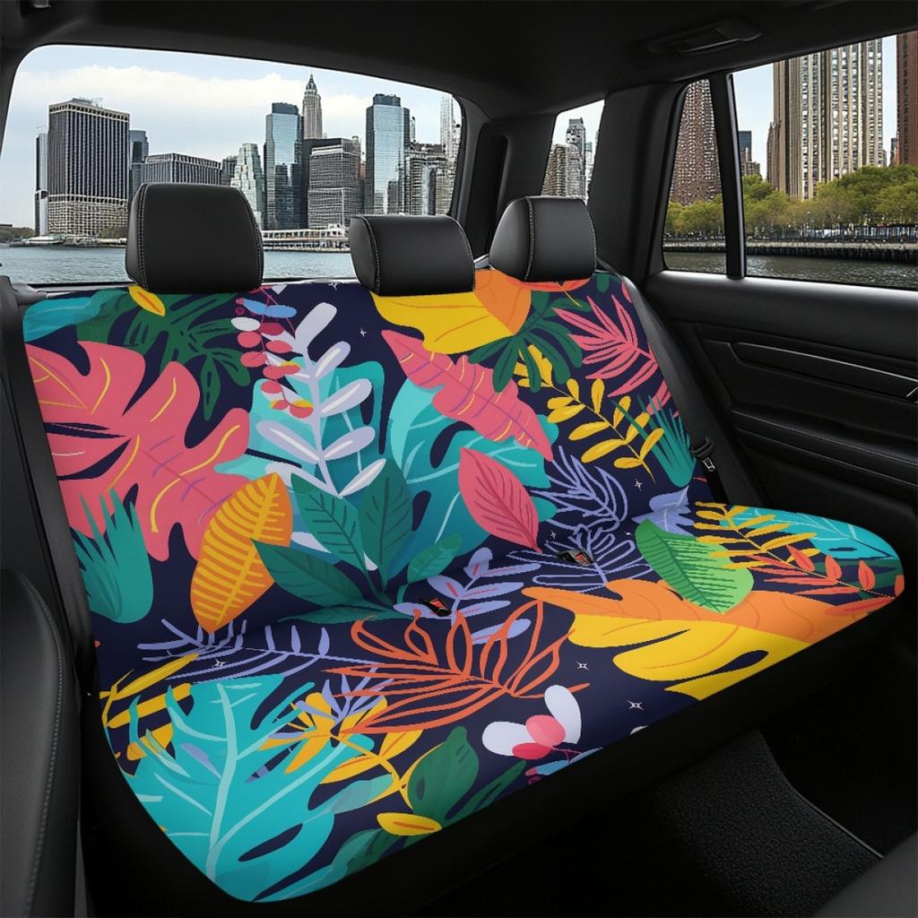 Universal Car Seat Covers Abstract Art Digital Print Waterproof Airbag Compatible Front Rear Seat Protectors Full Set Easy to Maintain