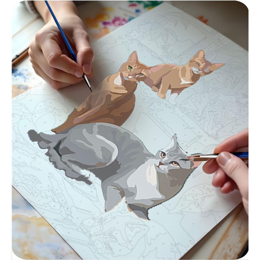 Paint By Numbers Picture Massido Cats