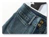 Nostalgic Blue Slim Fit High-Waisted Flare Jeans - Women's 2024 Spring/Autumn Pear-Shaped Slimming Pants