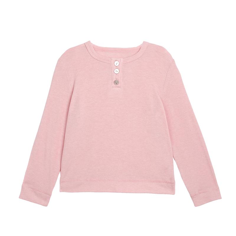 LUSON Girls' Tencel Wool Blend Long-Sleeve Crewneck Base Layer