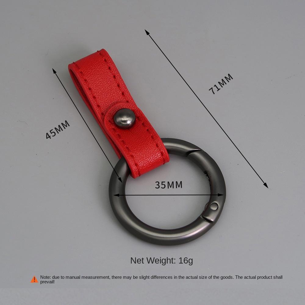 PU Leather Key Rings Zinc Alloy Ring Super Lightweight Cowhide Keychain Multi-purpose Man Car Keychain Outdoor Tool