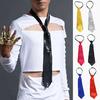 Hommes Cravate Brillant Paillettes Vintage Formel Style D'affaires Bande Élastique Réglable Couleur Unie Léger Costume Manteau Gilet Performance Spectacle Cravate