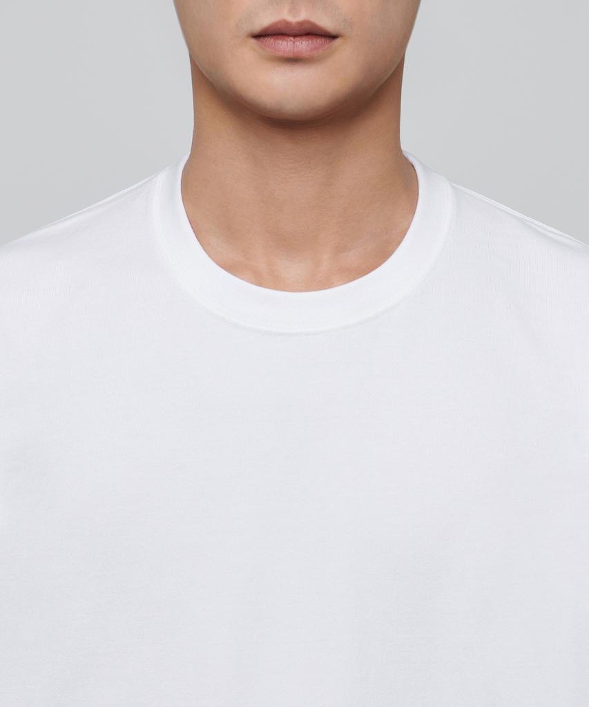 MUSINSA STANDARD Heavyweight Relaxed Crew Neck Long Sleeve T-Shirt [White]