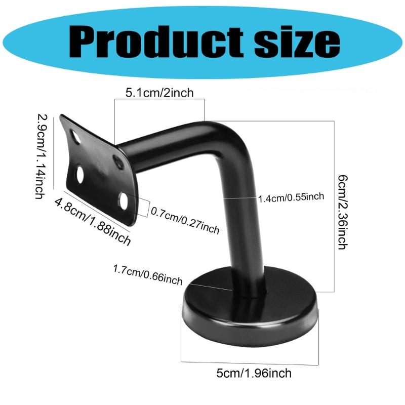 Curving Balustrade Support Brackets Durability Stair Railing Brackets for Staircases, Stair, Rail, Railings