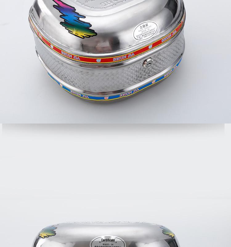 Premium Stainless Steel Motorcycle Tail Box with Thickened Screw Fixing