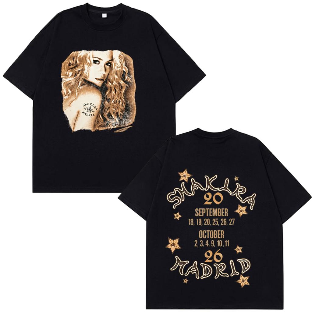 Shakira Las Mujeres Ya No Lloran 2026 Tour Print T-shirts Men Women Fashion T-shirts Casual Cotton Oversized Vintage T-shirts