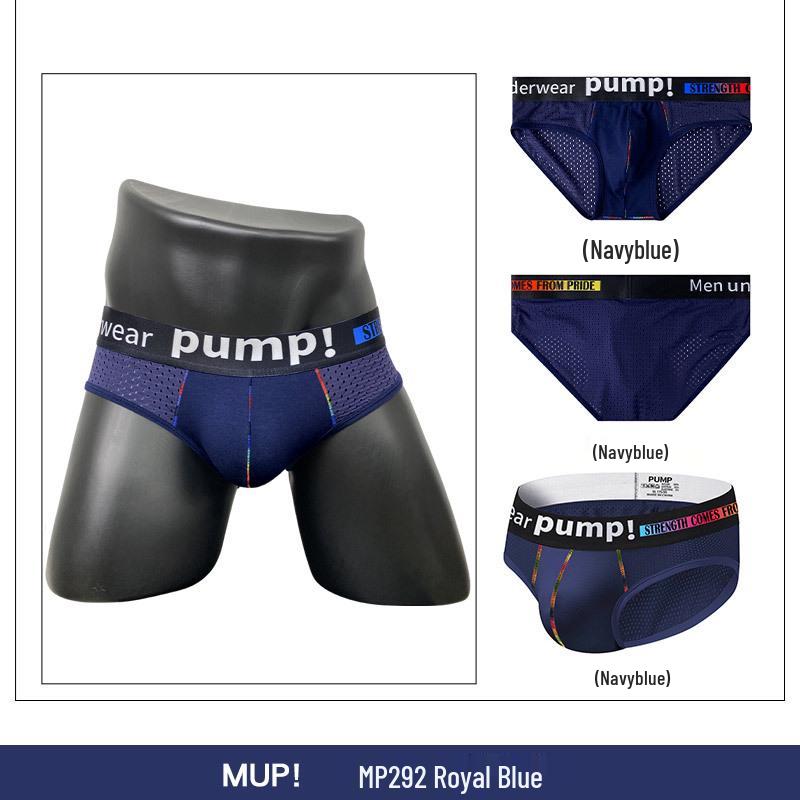 Trendy Low Rise Color Block Slim Fit Hip-Lifting Men's Sport Briefs