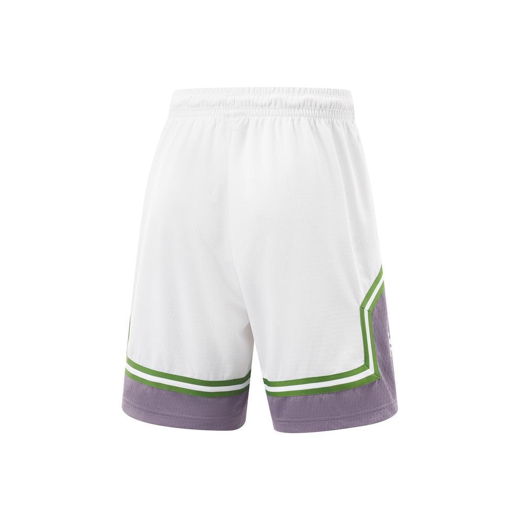 Li Ning Color Block Versatile Comfortable Sports Shorts Men Shorts White AAPV017-3