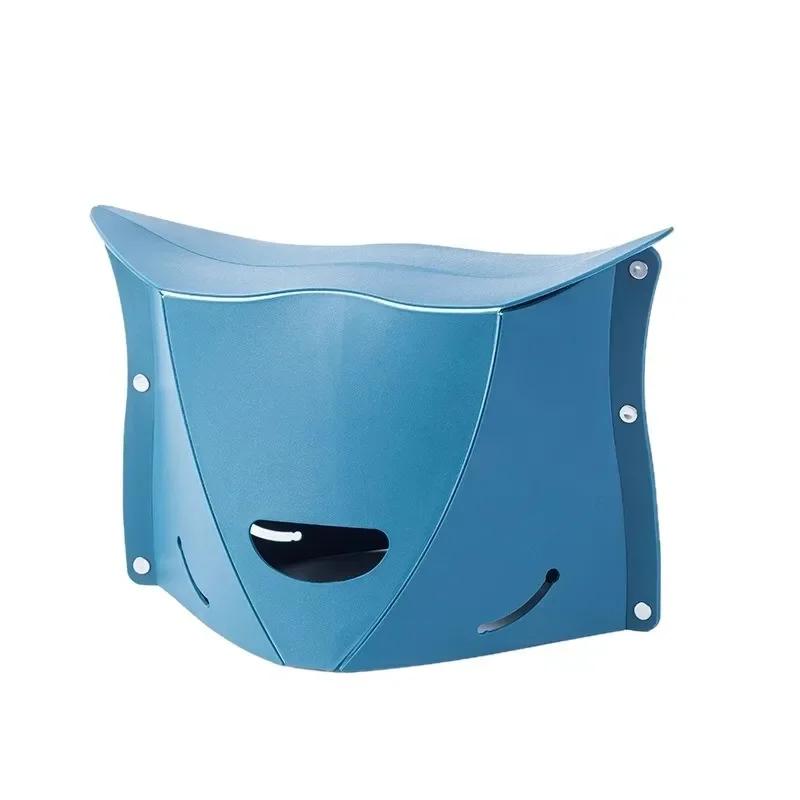 Portable Folding Stool with Handle Storage Bag Toilet Footrest Outdoor Camping Chair Compact Travel Folding Seat for Bathroom