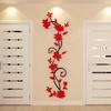 Acrylic Rose Mirror Wall Sticker for Living Room and Bedroom