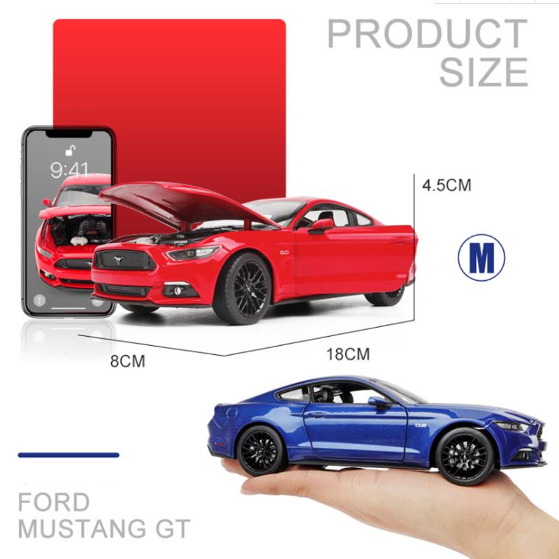 Welly 1/24 2015 Ford Mustang GT Shelby Alloy Sports Car Model Diecasts Metal Racing Car Vehicles Model Simulation Kids Toys Gift