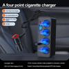 120W USB Car Charger with Retractable Cable QC3.0+PD30W Quick Charging Power Adapter USB Phone Charger 12V 24V Car Cigarette Lighter Splitter