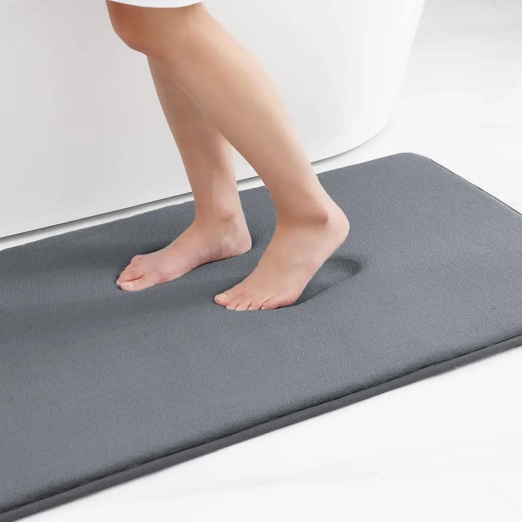 1pc Bathroom Anti-Skid Mat Memory Foam Super Absorbent Quick-Dry Machine Washable Non-Slip Floor Bath Mat Home Bathroom Tools