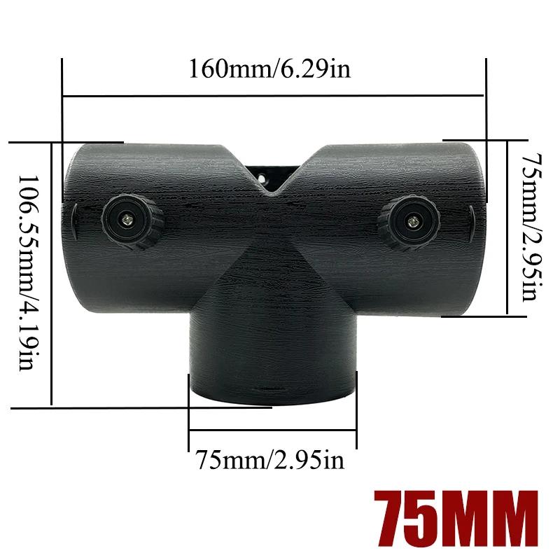 60mm 75mm 90mm Valve Flap Adjustable Car Air Diesel Heater Vent Ducting Y T Branch Splitter Exhaust Pipe Outlet Joiner Connector