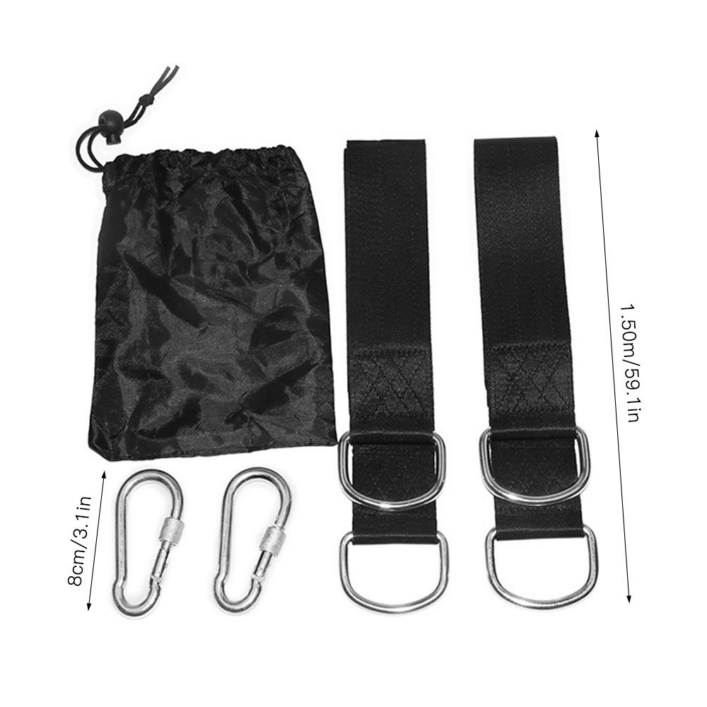 Tree Swing Straps Hanging Kit with Carabiners Storage Bag Outdoor Swing Hangers for Hammocks Swings