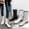 Women's Low-heeled Short Boots Autumn and Winter New Thick-heeled Large-size Comfortable Casual Short Boots