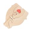 4.72x5.91x0.79in Beech Wood Bear Puzzle Ornament  Cabinet Surface Layout Craft